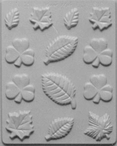 Shamrocks and Leaves Chocolate Mould - Click Image to Close